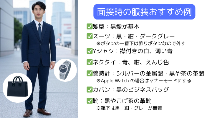 面接時の服装おすすめ例